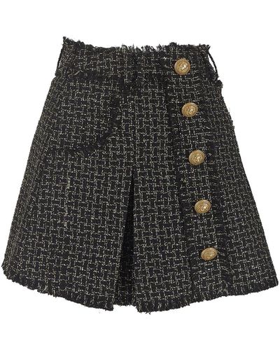 Balmain Mini Skirt In - Black