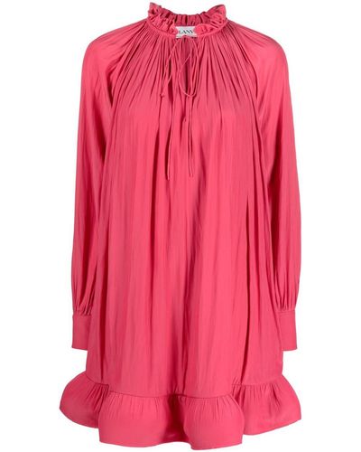 Lanvin Ruffles Short Dress - Pink