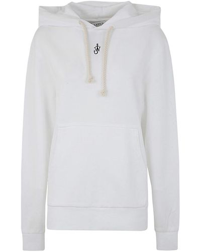 JW Anderson Anchor Embroidery Hoodie - White
