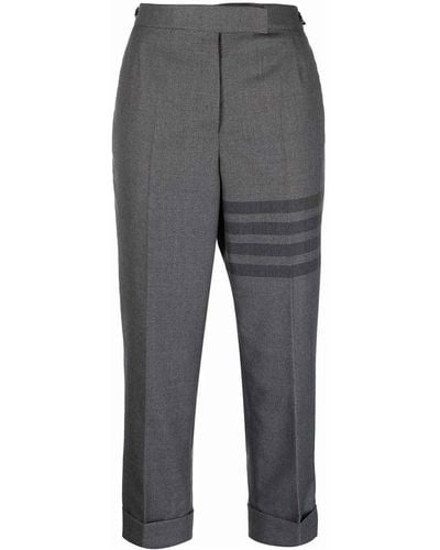 Thom Browne 4-bar Cropped Trousers - Grey