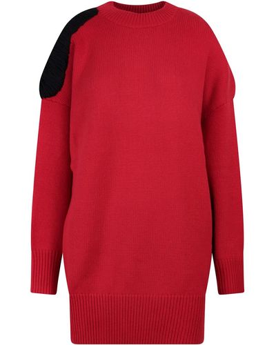 Krizia Ribbed Wool And Cashmere Jumper - Red