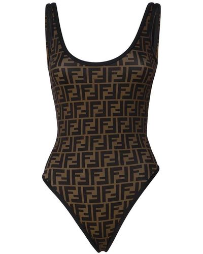 Fendi Lycra Swimsuit - Brown