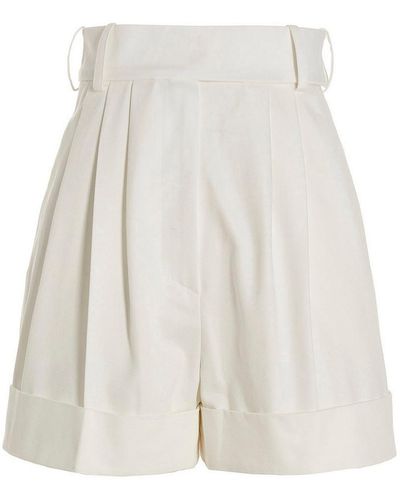 Alexandre Vauthier Shorts With Front Pleats - White