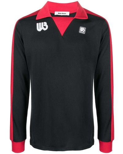 Wales Bonner Logo Long Sleeve T-shirt - Black