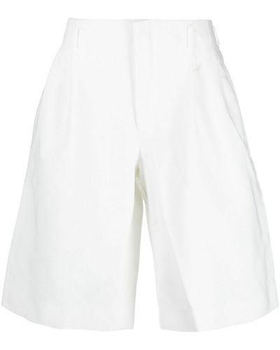 Comme Des Garcons Hommes Plus Pleated Shorts - White