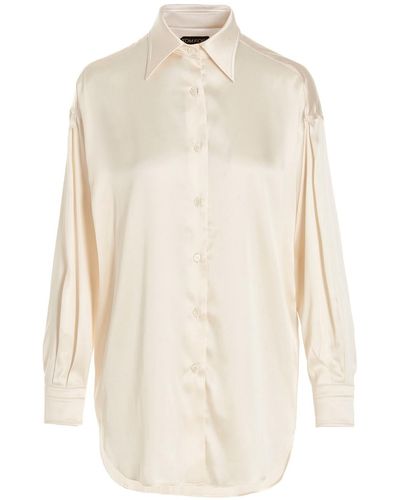Tom Ford Silk Satin Shirt - White