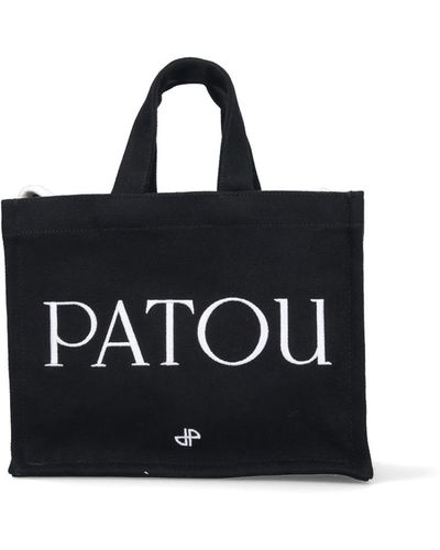 Patou Logo Tote Bag - Black