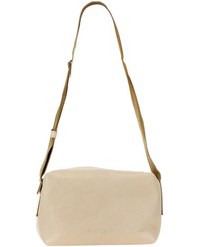 Uma Wang Leather Shoulder Bag - Natural
