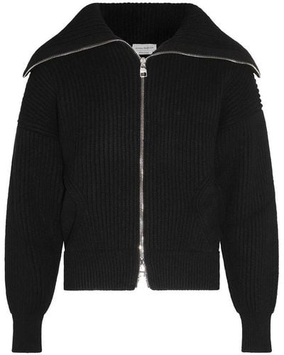 Alexander McQueen Wool And Cashmere Blend Sweater - Black