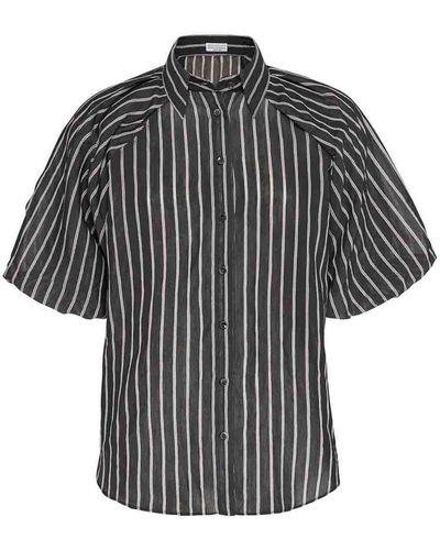Brunello Cucinelli Stripe Shirt - Black