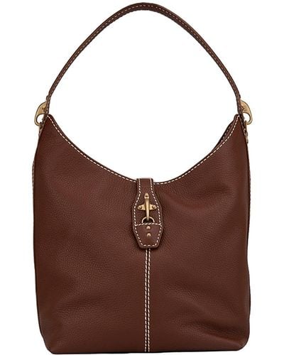 Fay Hobo Bag In Leather - Brown