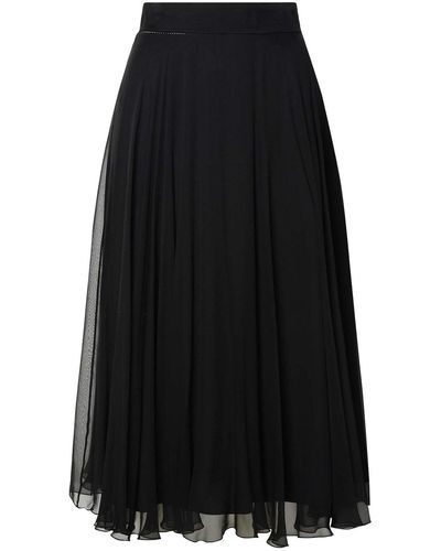 Dolce & Gabbana Silk Skirt - Black