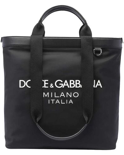 Dolce & Gabbana Logo Shopping Bag - Black