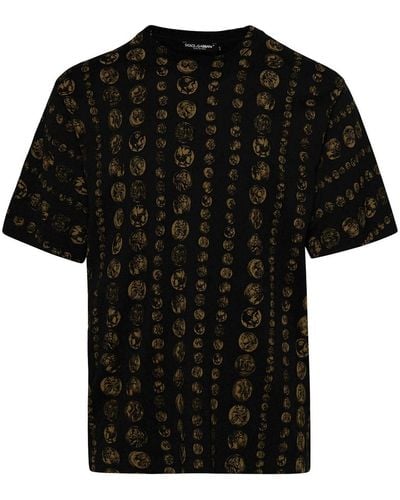 Dolce & Gabbana Graphic-print Short-sleeve T-shirt - Black