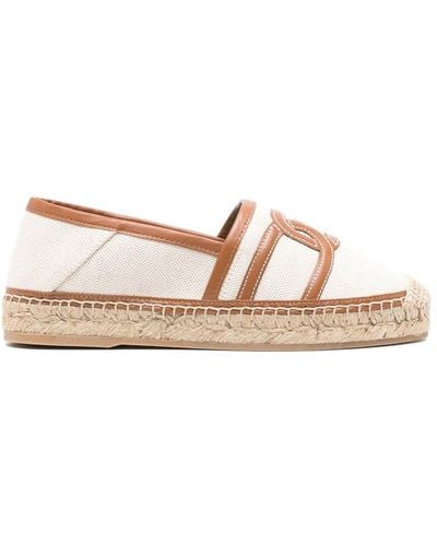 Tod's Canvas And Leather Espadrilles - Pink