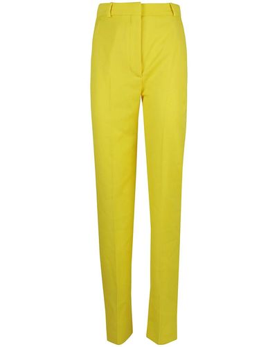 Alexander McQueen Wool Trousers - Yellow