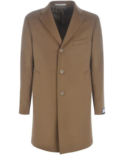 Tagliatore Wool Single-breasted Coat - Brown