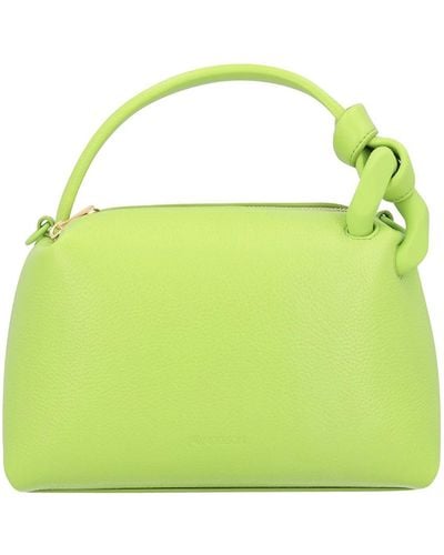 JW Anderson Small Leather Corner Bag - Green