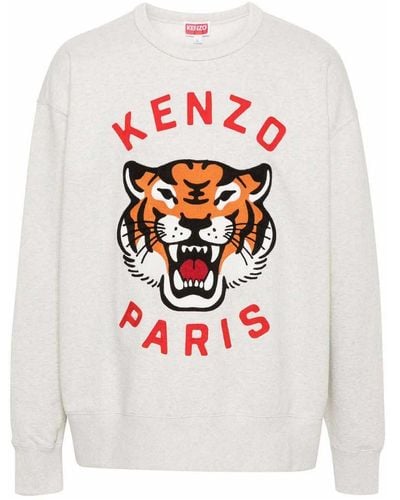 KENZO Tiger Motif Sweatshirt - White