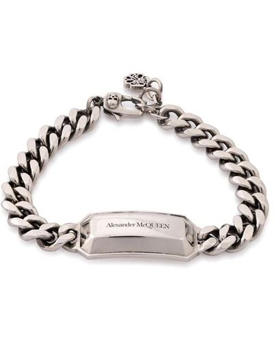 Alexander McQueen Logo Chain Bracelet - Metallic
