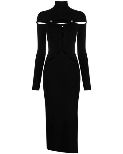 Versace Medusa Cut-out Dress - Black