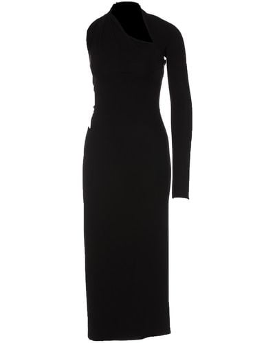 Versace Cut Out Long Dress - Black