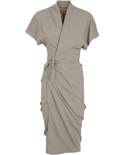 Rick Owens Wrap Dress - Grey