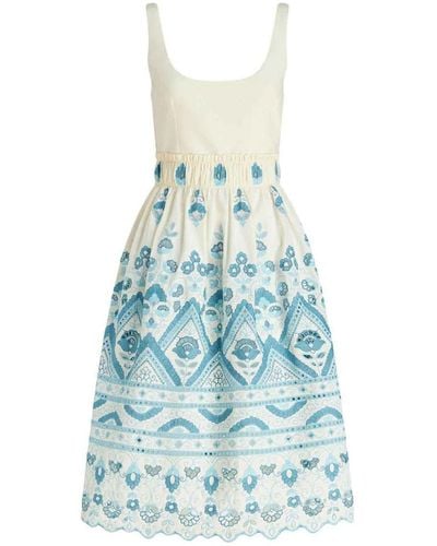 Etro Cotton Blend Short Dress - Blue