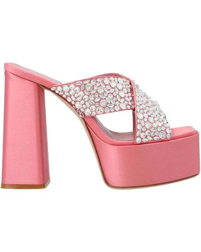 HAUS OF HONEY Crossed Band Sandals - Pink