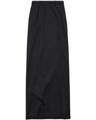 Balenciaga Wool Midi Skirt - Black