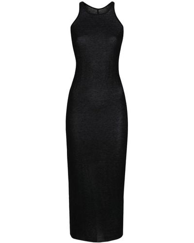Rick Owens Ribbed Sleeveless Dress - Black