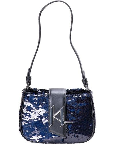 Karl Lagerfeld K/evening Hobo Sequins Bag - Blue