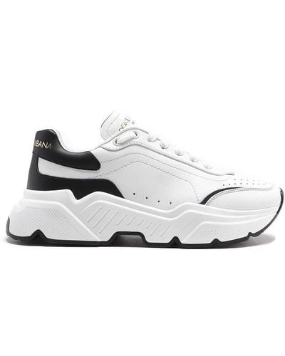 Dolce & Gabbana Daymaster Leather Trainers - White