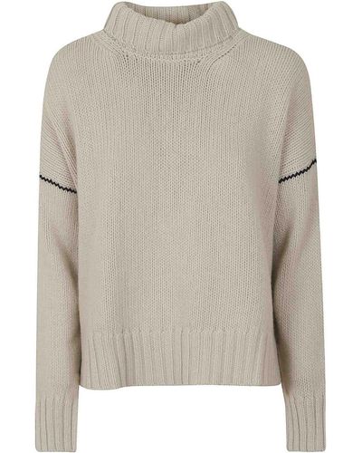 Woolrich Wool Cable Turtleneck - Grey