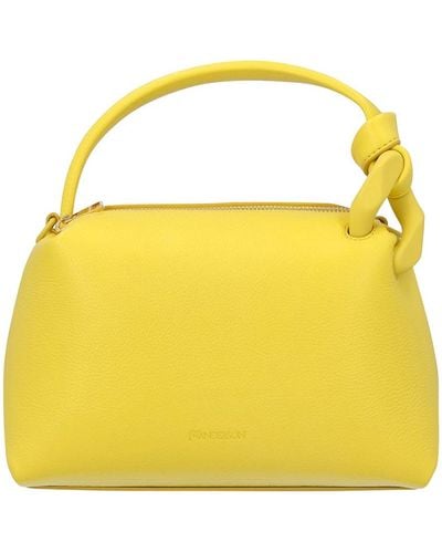 JW Anderson Small Leather Corner Bag - Yellow
