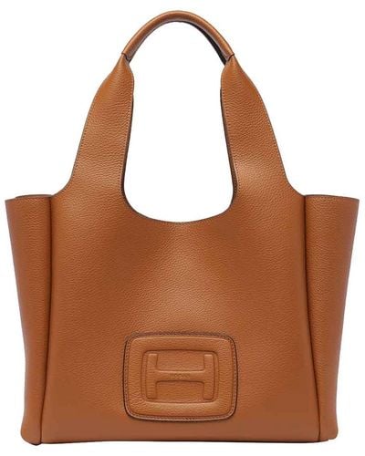 Hogan Medium H Shopping Bag - Brown