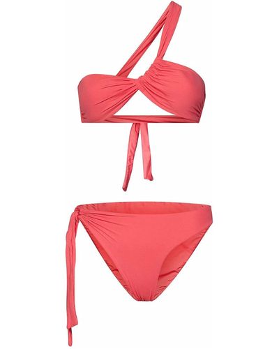 Fisico Coral Colored Bikini In Stretch Lycra - Pink