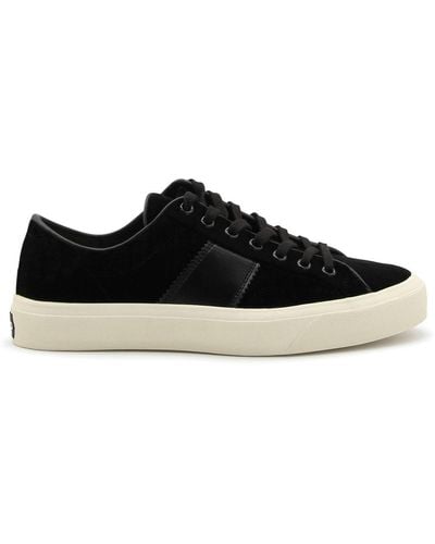 Tom Ford Suede And Leather Cambridge Sneakers - Black