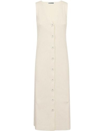Jil Sander Cotton Dress - White
