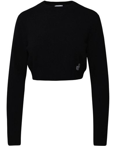 Patou Cropped Pullover - Black