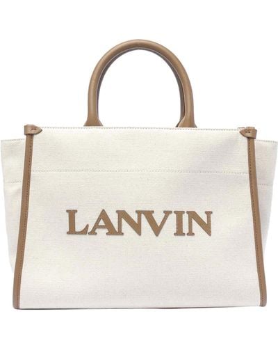 Lanvin In&out Canvas Tote Bag - Natural