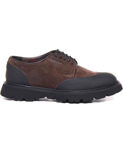 Doucal's Suede And Rubber Lace-ups - Brown
