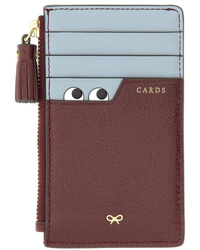 Anya Hindmarch Leather Card Holder - Red