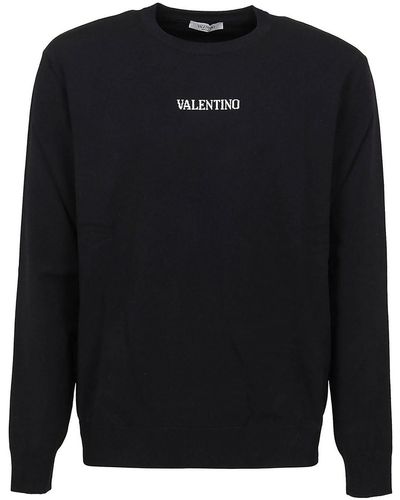 Valentino Garavani Logo Lettering Pullover - Black