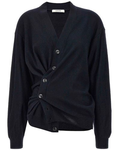 Lemaire Relaxed Twisted Cardigan - Blue