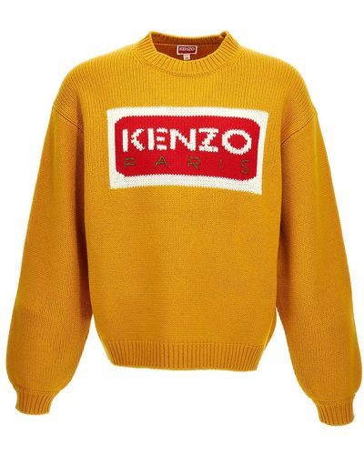 KENZO Tricolor Paris Sweater, Cardigans - Orange