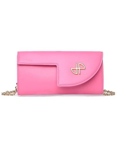Patou Pink Leather Crossbody Bag