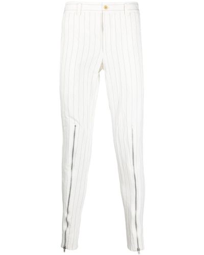 Homme by Michele Rossi Linen Blend Trousers - White