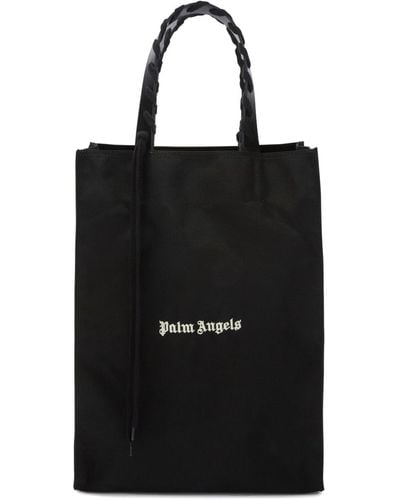 Palm Angels Logo-print Tote Bag - Black