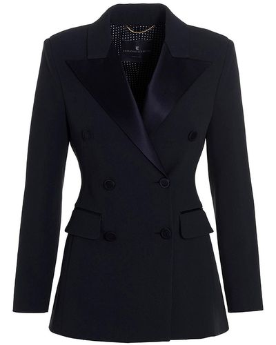 Ermanno Scervino Double Breast Blazer Jacket - Blue